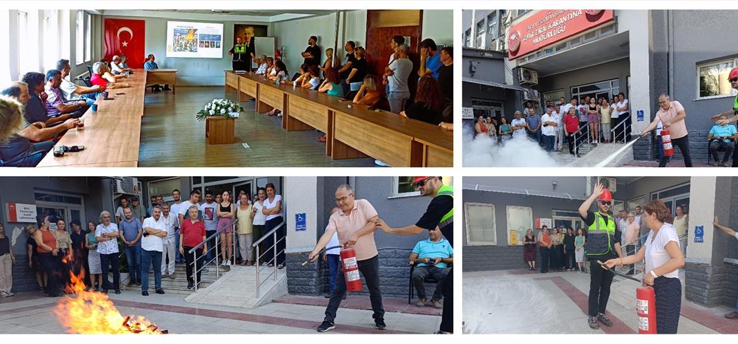 A fire extinguishing and evacuation drill was carried out within the scope of the Fire Prevention and Extinguishing Directive of the Ministry of Agriculture and Forestry.